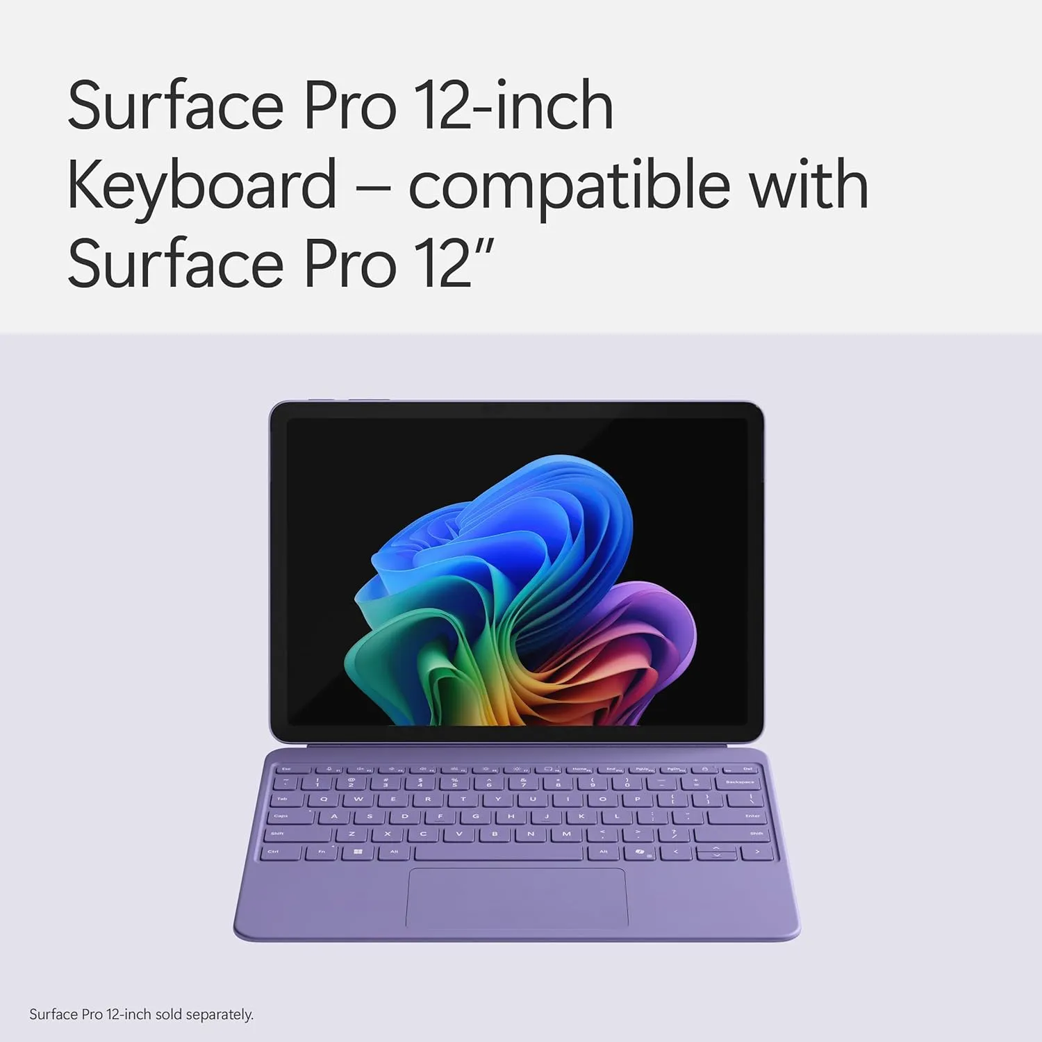 Microsoft Surface Pro Keyboard and Slim Pen 2 Bundle for Surface Pro 12" Device, Alcantara Material, Violet