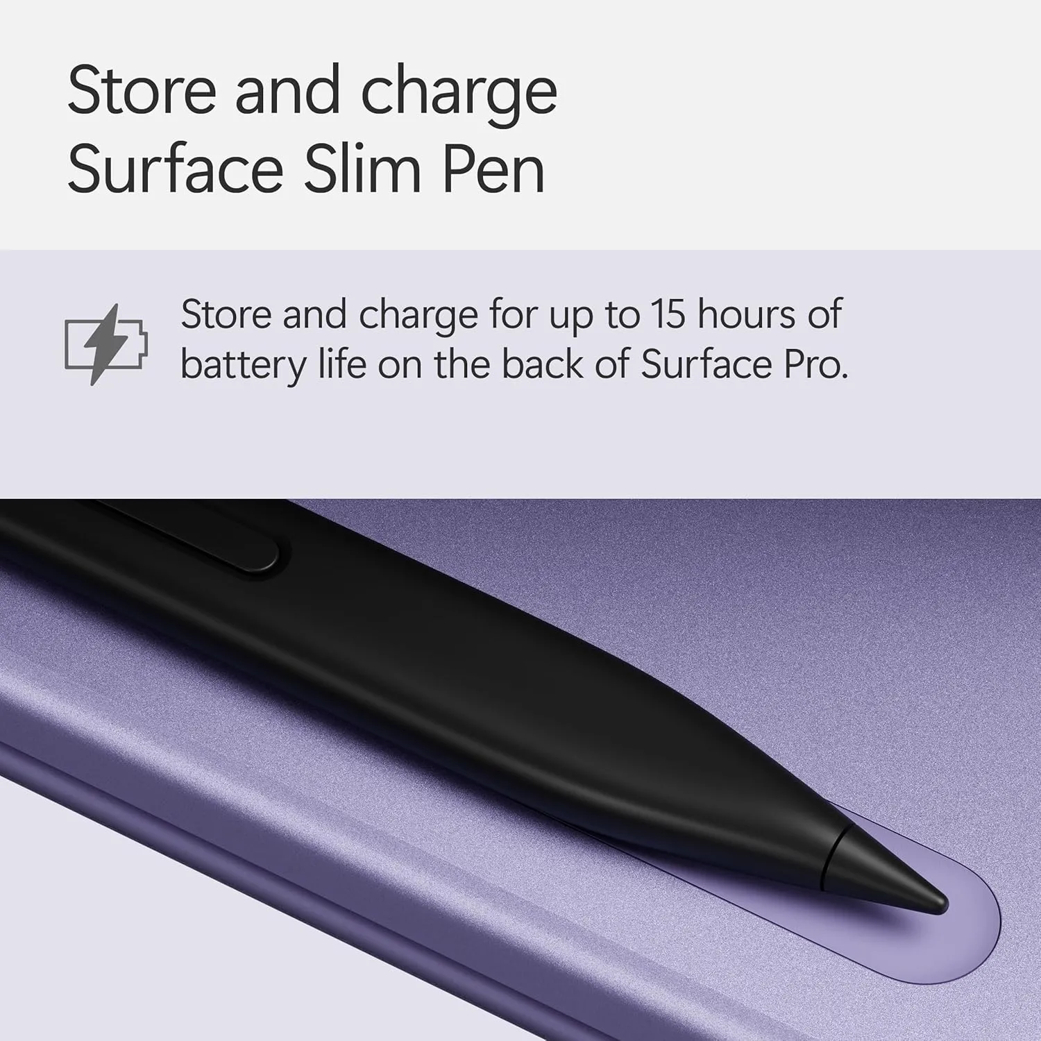Microsoft Surface Pro Keyboard and Slim Pen 2 Bundle for Surface Pro 12" Device, Alcantara Material, Violet