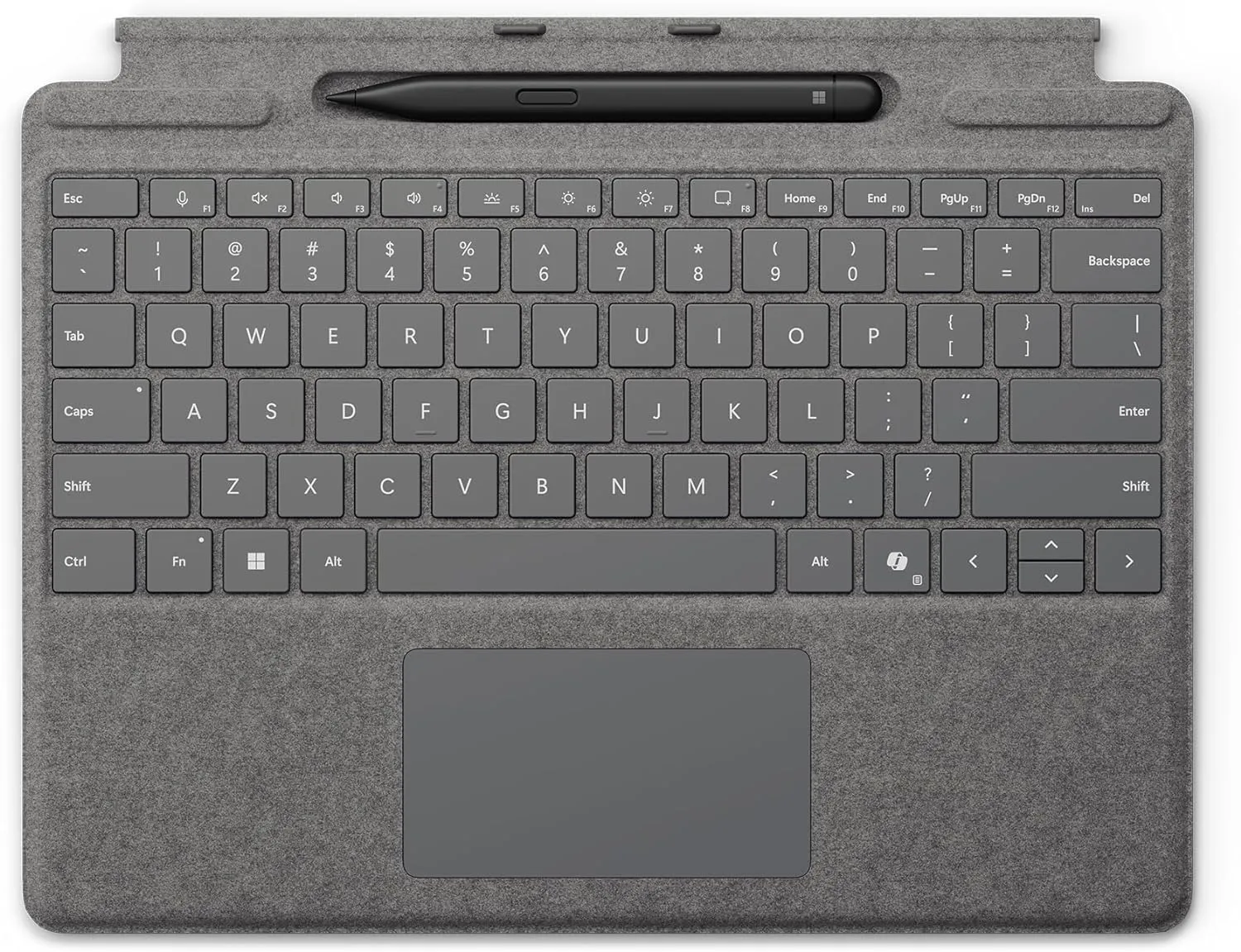 Microsoft Surface Pro Keyboard with Slim Pen 2 Bundle for Pro Copilot  (11th Edition), Pro 9 and Pro 8, Alcantara Material, Platinum