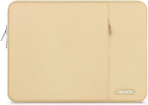 MOSISO Laptop Case 15 inch, 15 inch Laptop Sleeve Compatible with MacBook Air 15 M4 A3241 M3 A3114 M2 A2941 2025 2024 2023,Dell XPS 15,Polyester Vertical Computer Sleeve Bag with Pocket, Camel