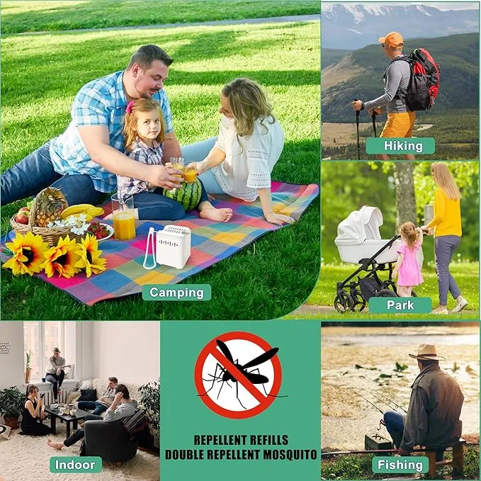 Mosquito Repellent Outdoor Patio, Rechargeable Mosquito Repeller Indoor with 20' Mosquito Protection Zone, for Home Camping