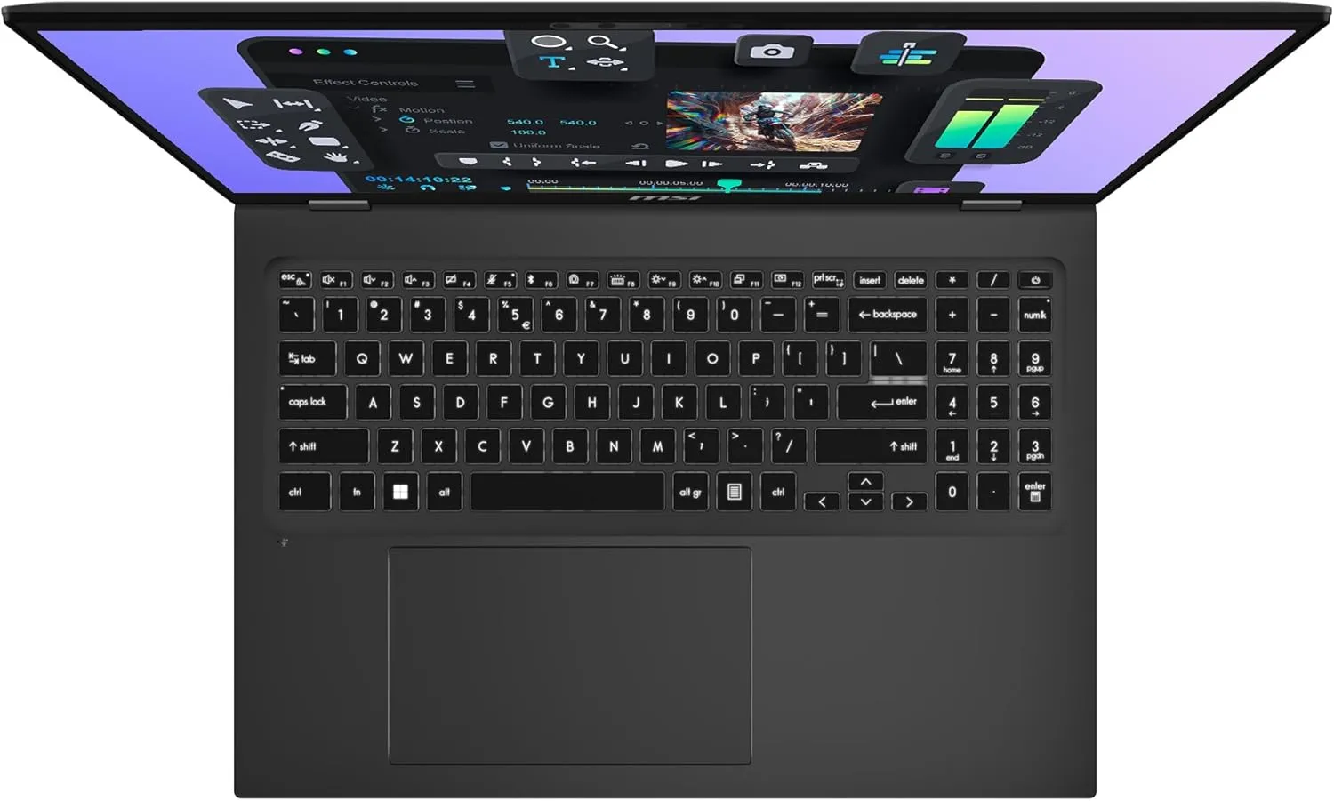 MSI Prestige 16AI Studio Laptop, Intel Ultra 7-155H, 32 GB LPDDR5 RAM, 2 TB PCIe SSD, 16" QHD  (2560x1600) Display, Nvidia G-Force RTX 4070, Backlit Numeric Keyboard, W11 Pro, Gray