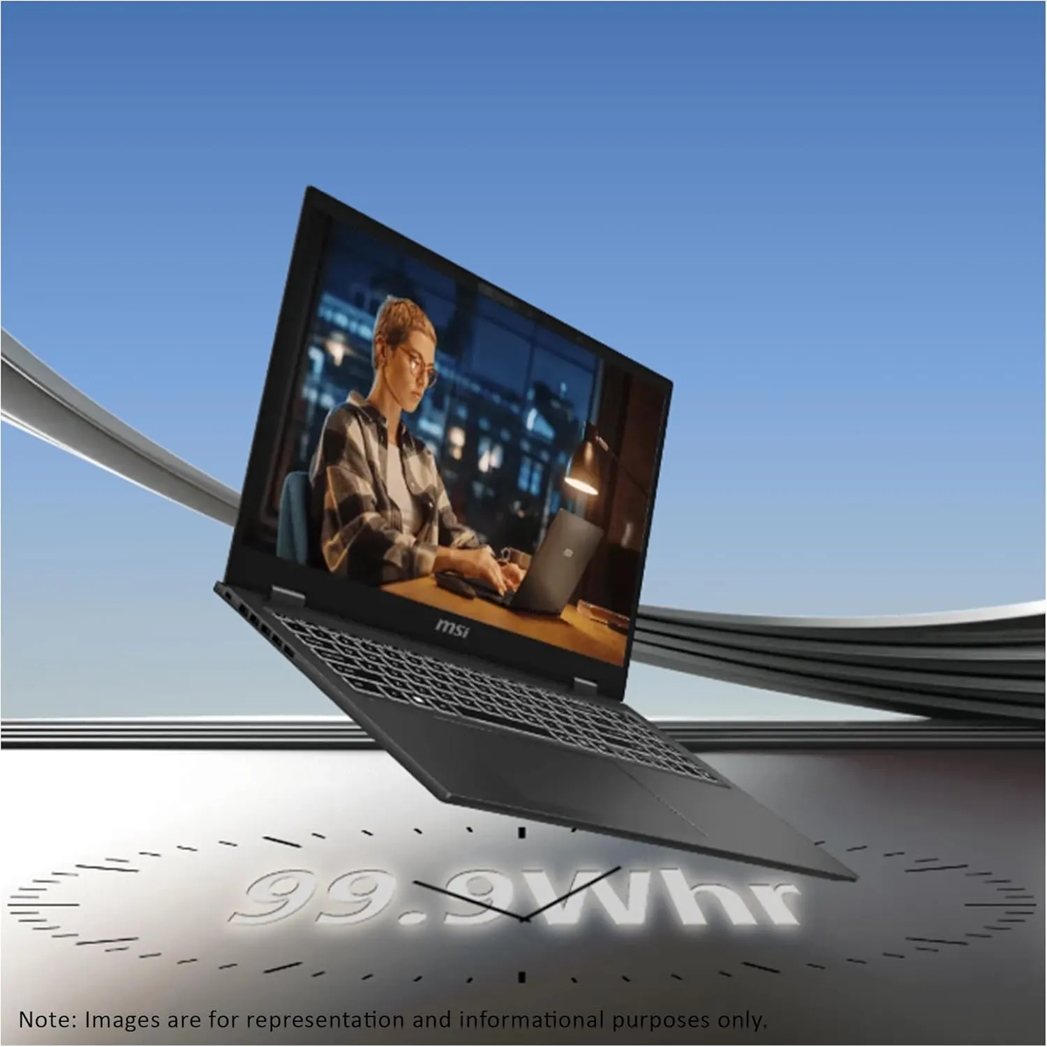 MSI Prestige 16AI Studio Laptop, Intel Ultra 7-155H, 32 GB LPDDR5 RAM, 2 TB PCIe SSD, 16" QHD  (2560x1600) Display, Nvidia G-Force RTX 4070, Backlit Numeric Keyboard, W11 Pro, Gray