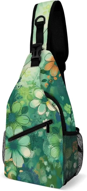 Music Symbols Love Sling Bag Lightweight Crossbody Chest Pack Travel Shoulder Bag with Adjustable Strap