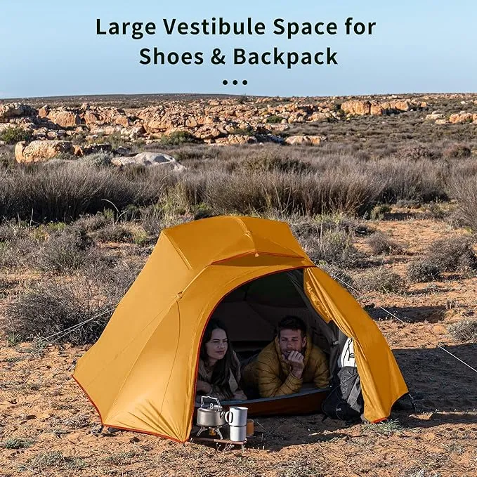 Naturehike Cloud-Up 3 Person Lightweight Backpacking Tent with Footprint - 3 Season Free Standing Dome Camping Hiking Waterproof Backpack Tents