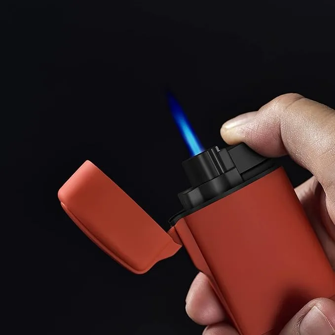 Navpeak Mini Torch Lighter Windproof Jet Flame Butane Refillable Pocket Lighter for Candles, Camping, Fireplaces, Gas Stove, BBQ & Survival Gear, Pack 3, Black Color (Butane not Included)