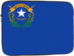 Nevada State Flag Pattern Shockproof Portable Laptop 15 inch Sleeve Bag for Men and Women - Ideal for Business Travel, School, and Daily Use