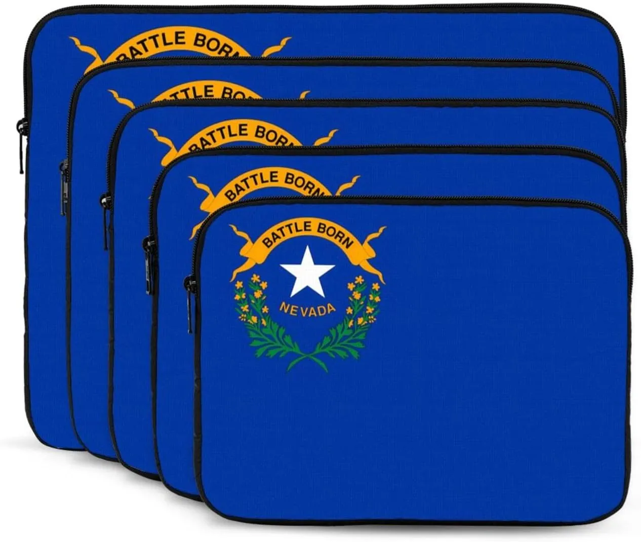 Nevada State Flag Pattern Shockproof Portable Laptop 15 inch Sleeve Bag for Men and Women - Ideal for Business Travel, School, and Daily Use