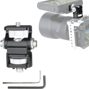 NICEYRIG DSLR Monitor Mount for ARRI Mount, 180° Tilt and 360° Swivel Support 5‘’ 7‘’ Field Monitor Holder for Camera Cage Rig, Stabilizers- 339