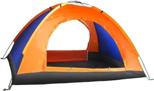 NIEH Tent Bedroom Waterproof Easy to Ventilate and Automatic Pop-up Camping Double-Decker Tent for 2 People Family Outdoor, Garden/Camping/Fishing/Beach