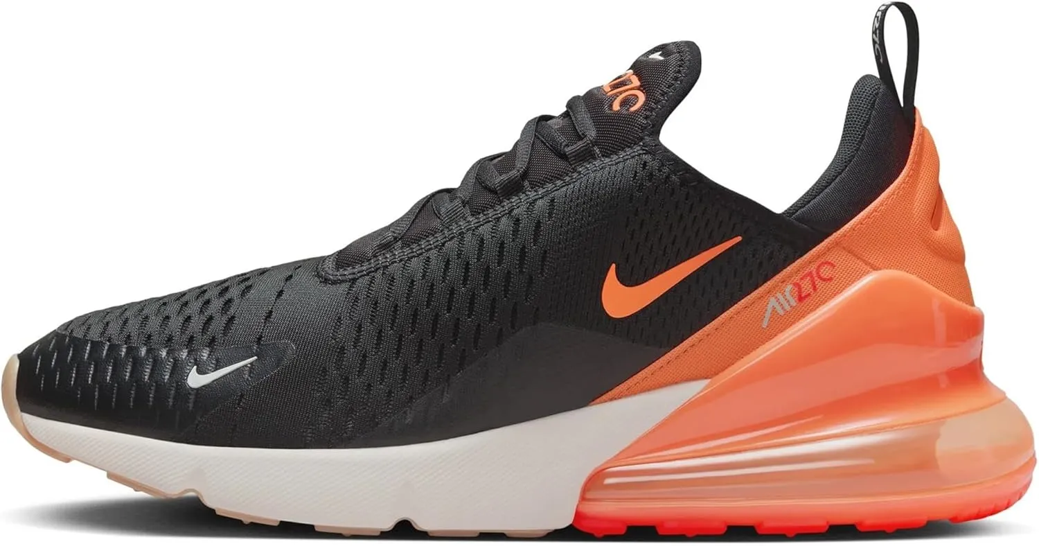 Nike Air Max 270 Men's Shoes (AH8050-030, Black/Bright Crimson/Phantom/Total Orange) Size 14