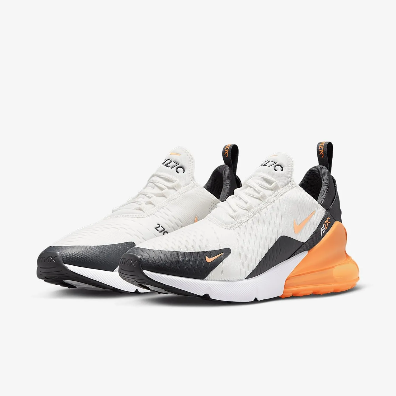 Nike Air Max 270 Men's Shoes (AH8050-114, Summit White/Anthracite/White/Laser Orange)