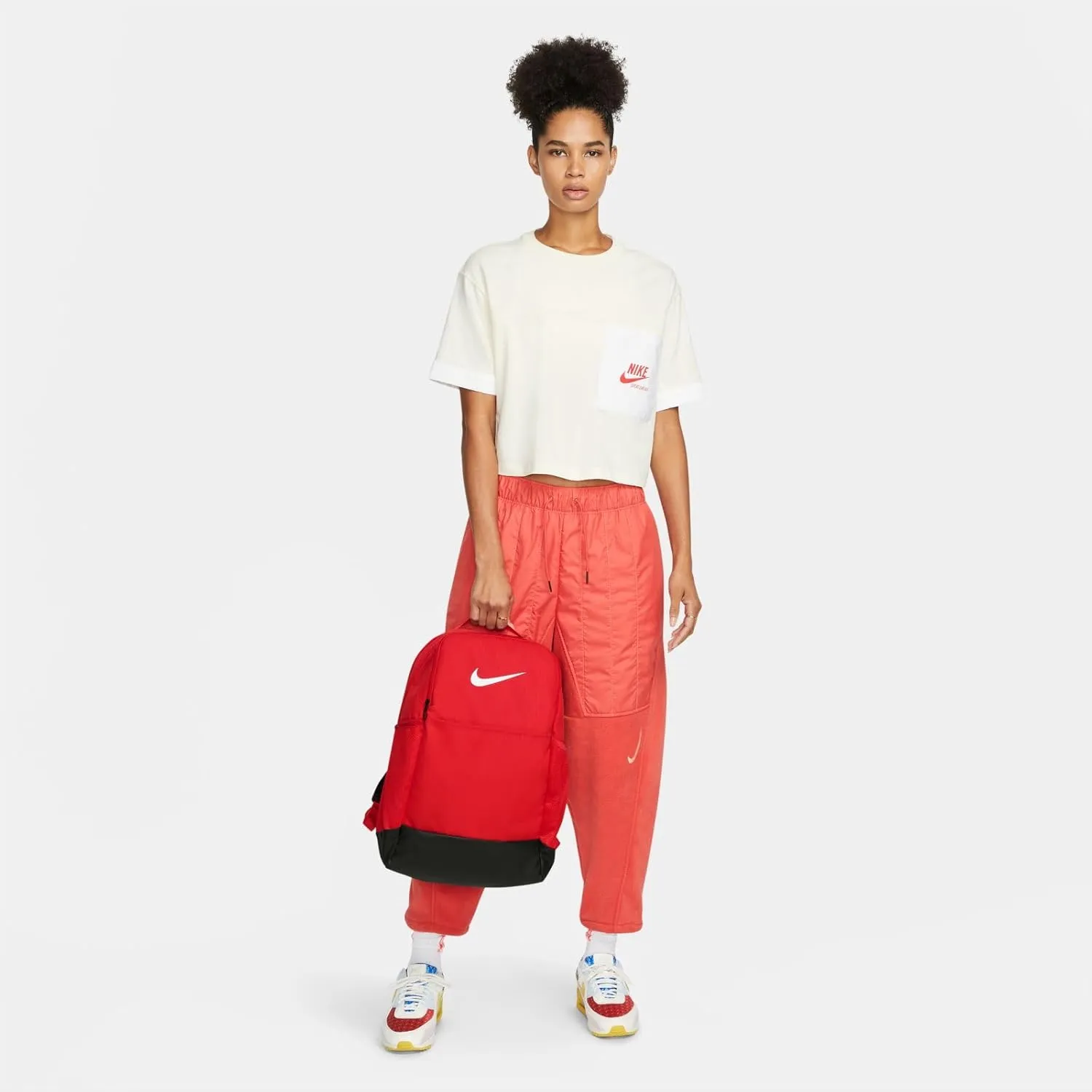 Nike Brasilia 9.5 Training Backpack, University Red/Black/White, Medium