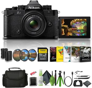 Nikon Zf 24.5MP Sensor 4K Video Recording Mirrorless Camera with Nikon NIKKOR Z 40mm f/2 (SE) Lens (1763)   64GB Memory Card   Filter Kit   Bag   EN-EL15c Battery   Card Reader   More