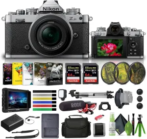 Nikon Zfc Mirrorless Camera with 16-50mm Z Lens Silver (1675)   4K Monitor   Video Mic   2 x 64GB Memory Card   Filter Kit   Pro Tripod   Bag   Card Reader   LED Light   More
