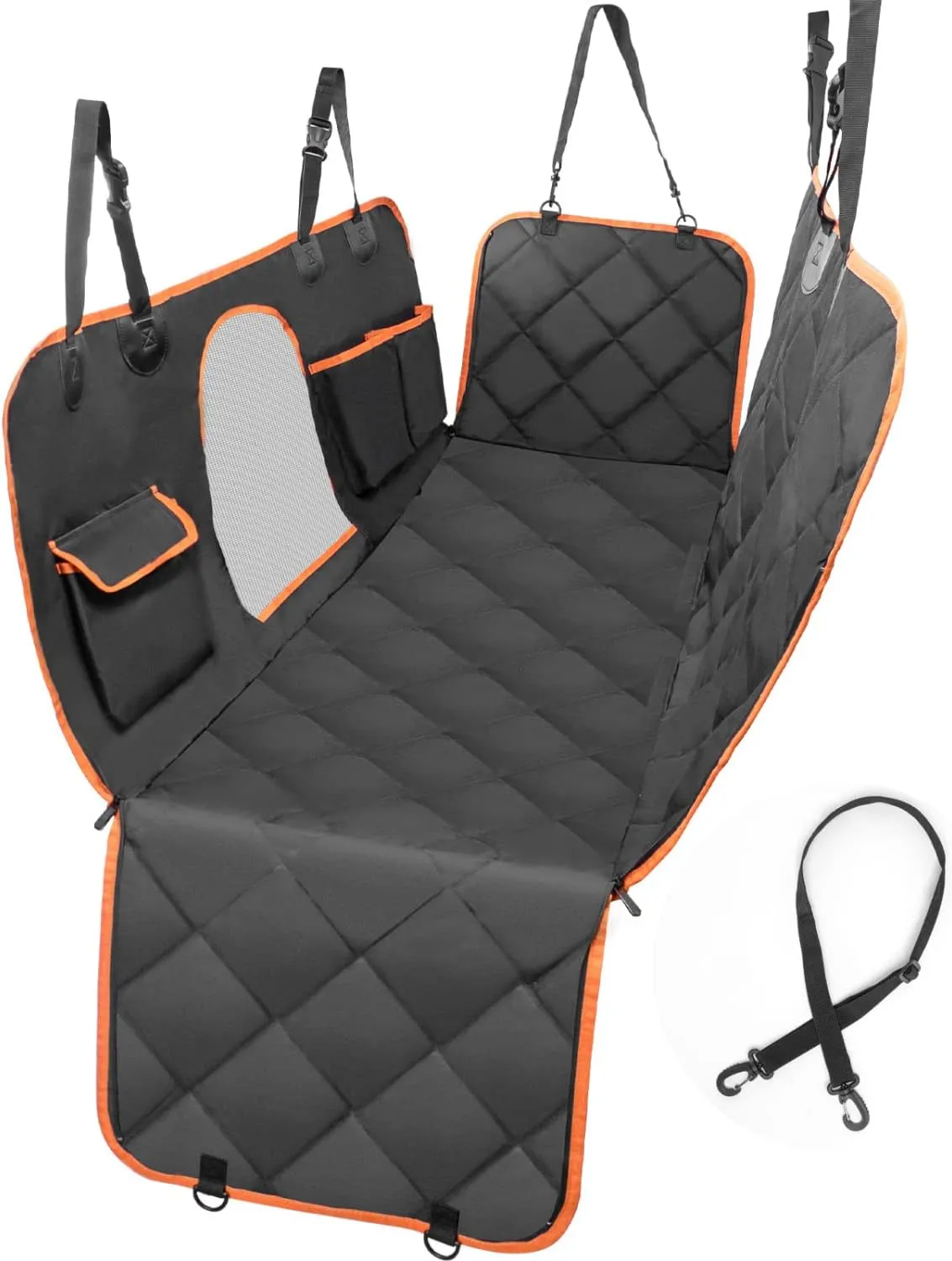 Nobleza Dog Hammock Backseat Extender for Dog Pet, Convertible Nonslip Waterproof Backseat Seat Protector with Mesh Visual Window, Scratch Resistant Rear Pet Seat Covers for Rear Seat (Extender)