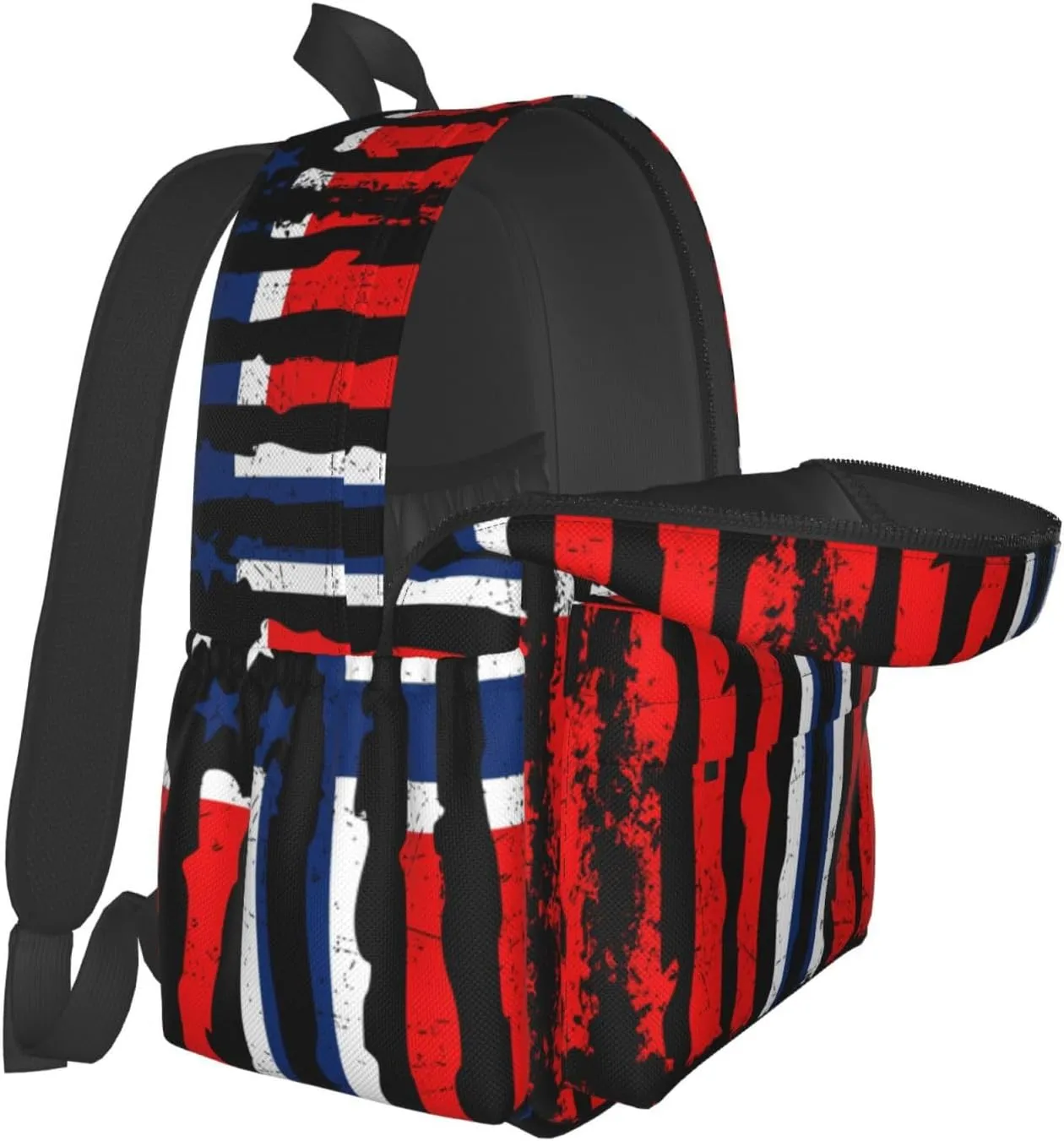 Norwegian American Flag Norway Root Laptop Commuter Backpack Shoulder Bag Casual Back Pack Daypack Bags With Side Pockets For Work Travel Daily Use