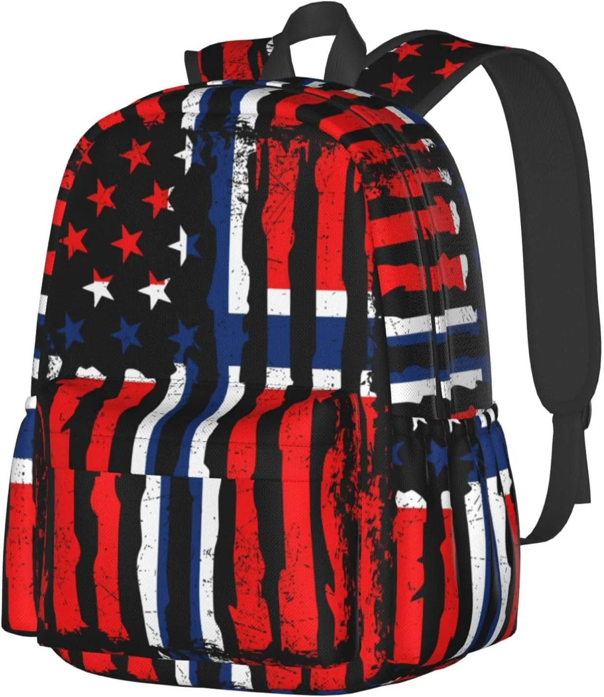 Norwegian American Flag Norway Root Laptop Commuter Backpack Shoulder Bag Casual Back Pack Daypack Bags With Side Pockets For Work Travel Daily Use