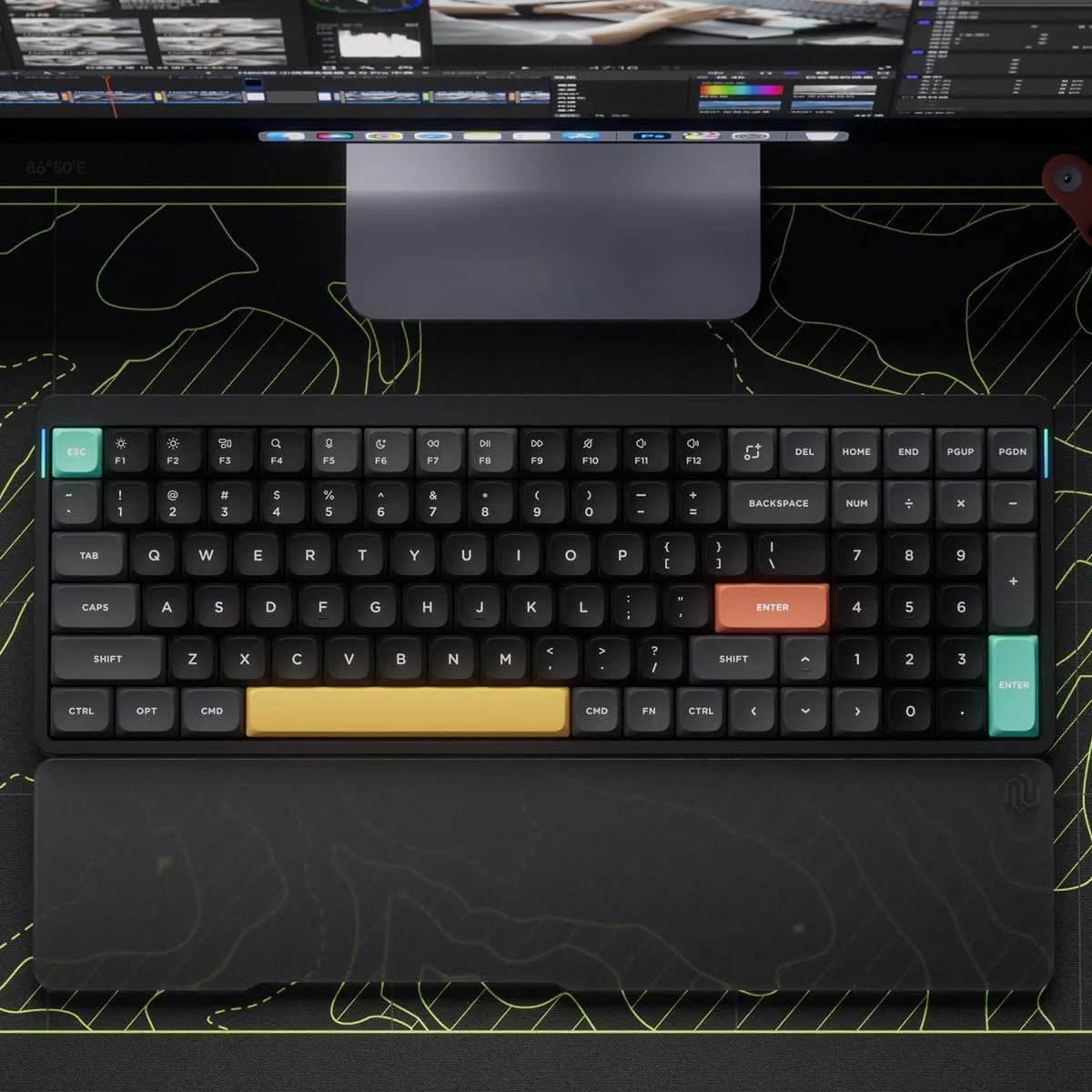 nuphy Air96 V2 Wireless Mechanical Keyboard,100 Keys Gaming Keyboard,Supports Bluetooth 5.1,2.4G and Wired Connection,for PC/Laptop/Windows/Mac -Black Gateron Wisteria Switch