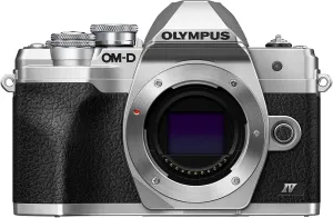 OM SYSTEM OLYMPUS E-M10 Mark IV Silver Micro Four Thirds System Camera 20MP Sensor 5-Axis Image Stabilization 4K Video Wi-Fi