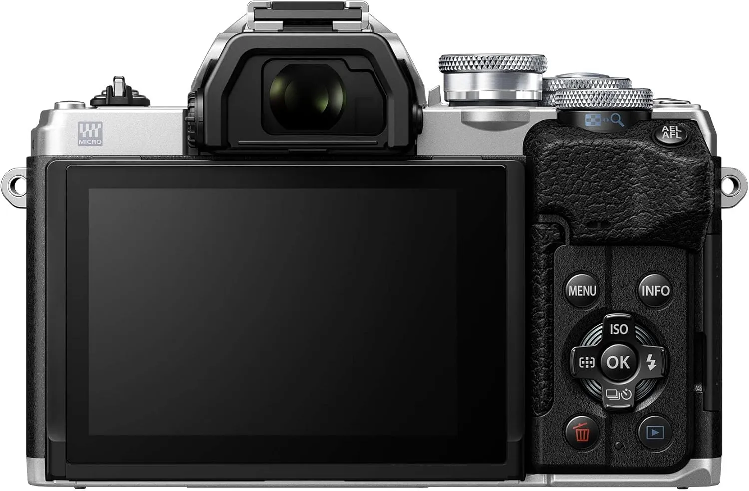 OM SYSTEM OLYMPUS E-M10 Mark IV Silver Micro Four Thirds System Camera 20MP Sensor 5-Axis Image Stabilization 4K Video Wi-Fi