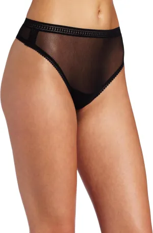 OnGossamer Women's Mesh Hi Cut Thong