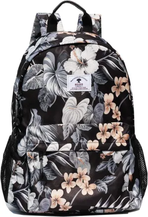 Original Floral Leaf Travel Backpack,Waterproof Gym Backpack Suitable for Travel,Gym,Shopping,Yoga,Hiking,Beach (I)