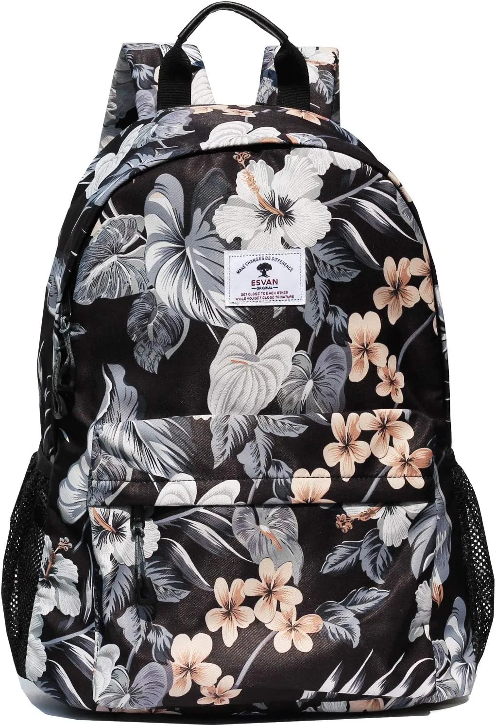 Original Floral Leaf Travel Backpack,Waterproof Gym Backpack Suitable for Travel,Gym,Shopping,Yoga,Hiking,Beach (I)
