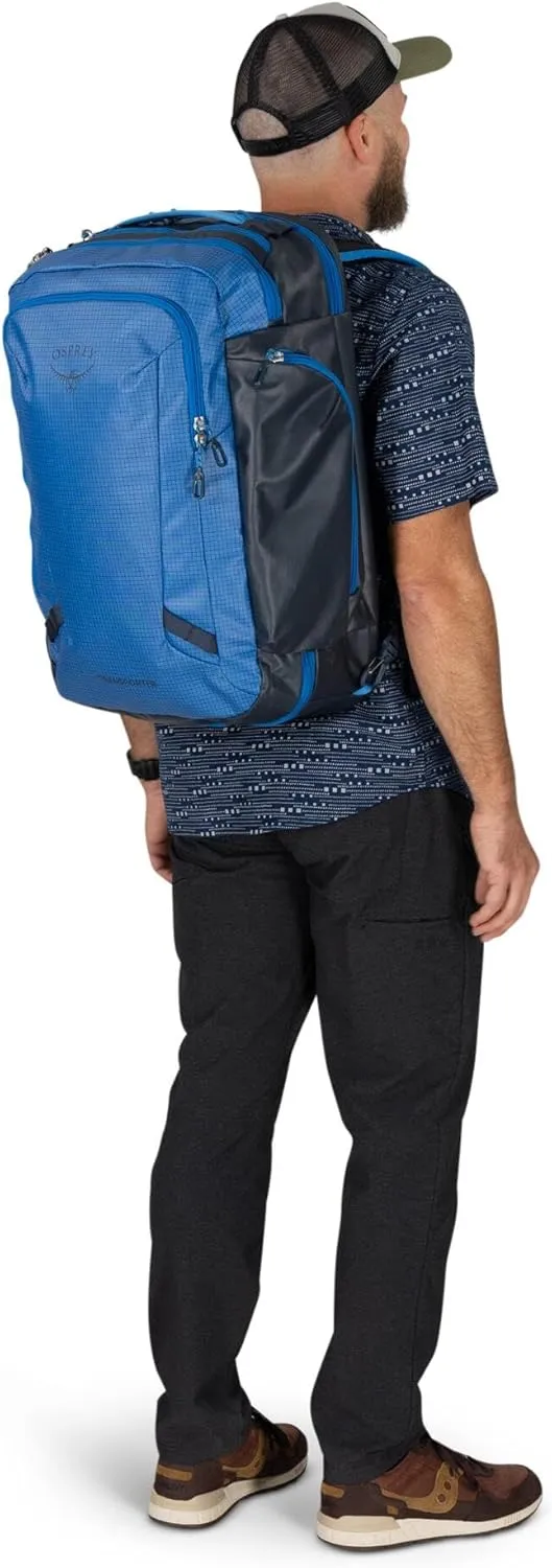 Osprey Transporter 44L Travel Pack, Blue Flame/Nocturnal Blue