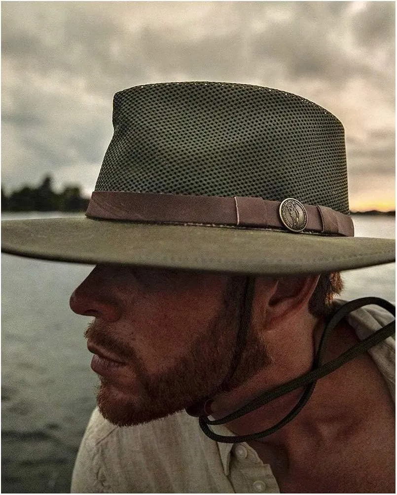 Outback Trading Company Men's 1472 Kodiak with Mesh Sun-Protective Waterproof Breathable Outdoor Cotton Oilskin Hat