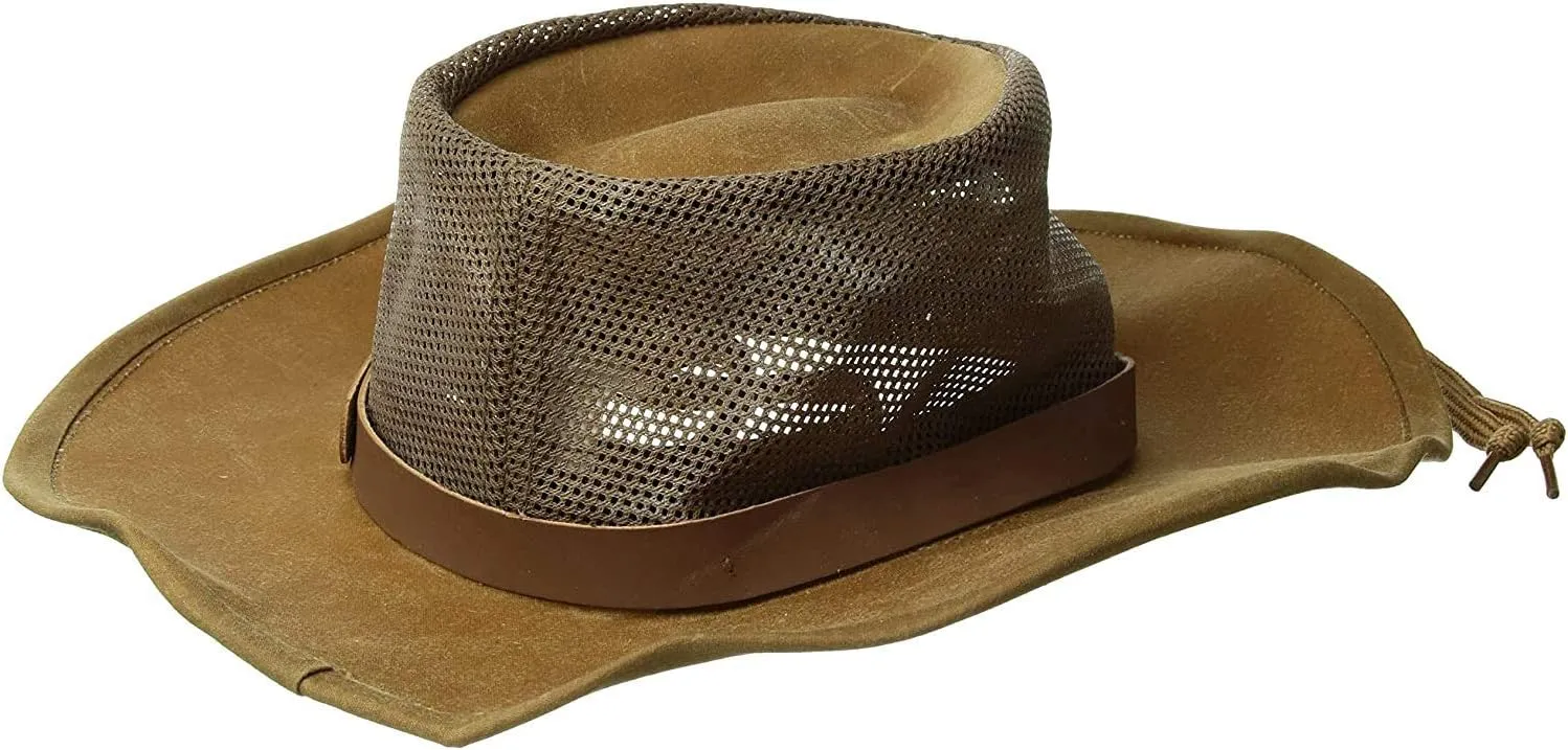 Outback Trading Company Men's 1472 Kodiak with Mesh Sun-Protective Waterproof Breathable Outdoor Cotton Oilskin Hat