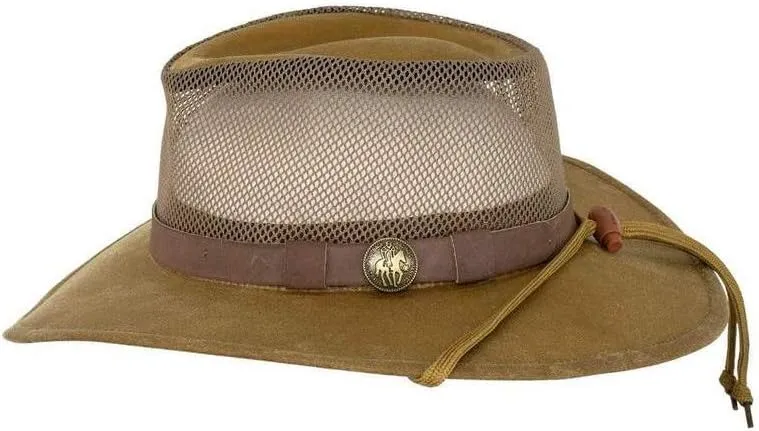 Outback Trading Company Men's 1472 Kodiak with Mesh Sun-Protective Waterproof Breathable Outdoor Cotton Oilskin Hat