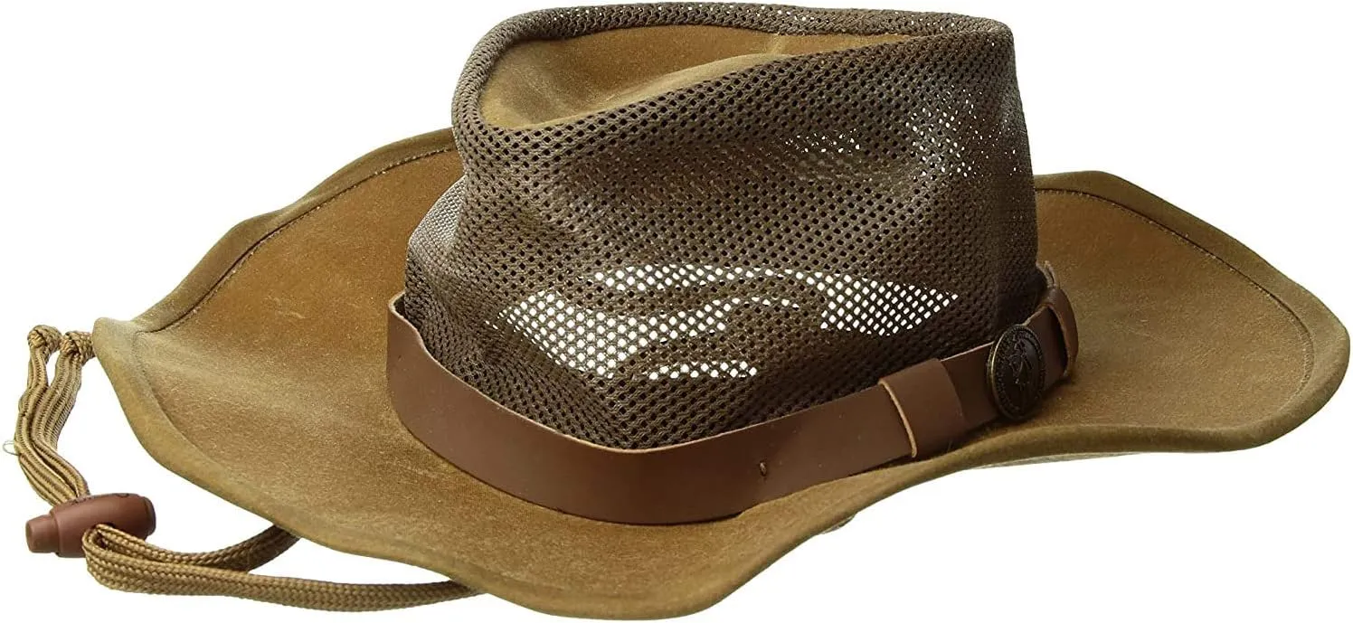 Outback Trading Company Men's 1472 Kodiak with Mesh Sun-Protective Waterproof Breathable Outdoor Cotton Oilskin Hat