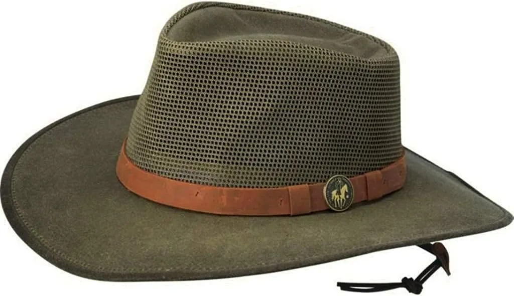 Outback Trading Company Men's 1472 Kodiak with Mesh Sun-Protective Waterproof Breathable Outdoor Cotton Oilskin Hat