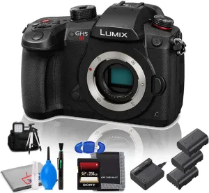 Panasonic Lumix DC-GH5S Mirrorless Micro Four Thirds Digital Camera (International Model) with Cleaning Kit Fully Loaded Accessory Bundle