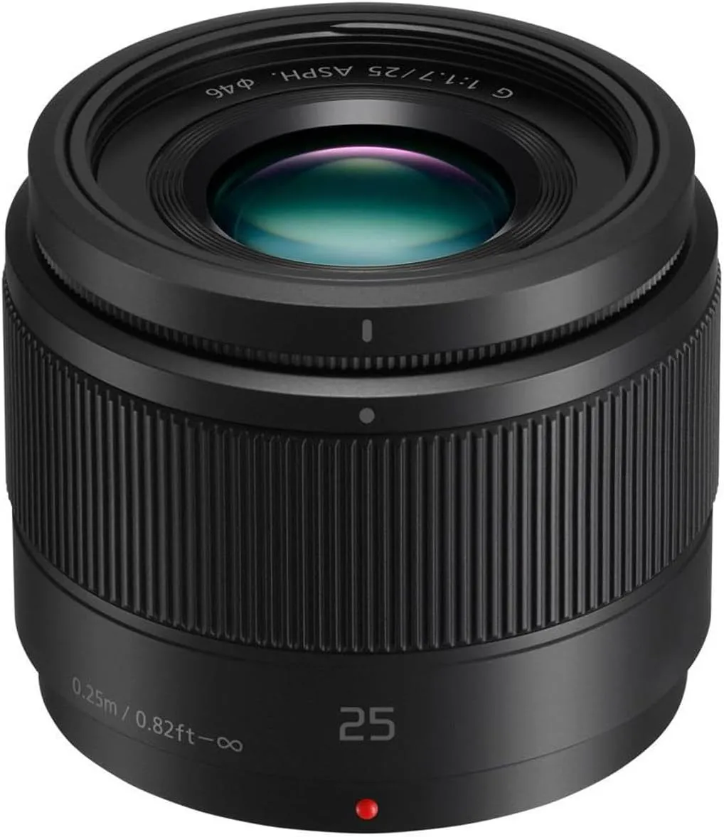Panasonic LUMIX G Lens, 25mm, F1.7 ASPH, Mirrorless Micro Four Thirds, H-H025K (USA Black)