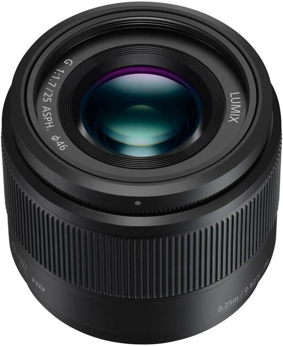 Panasonic LUMIX G Lens, 25mm, F1.7 ASPH, Mirrorless Micro Four Thirds, H-H025K (USA Black)
