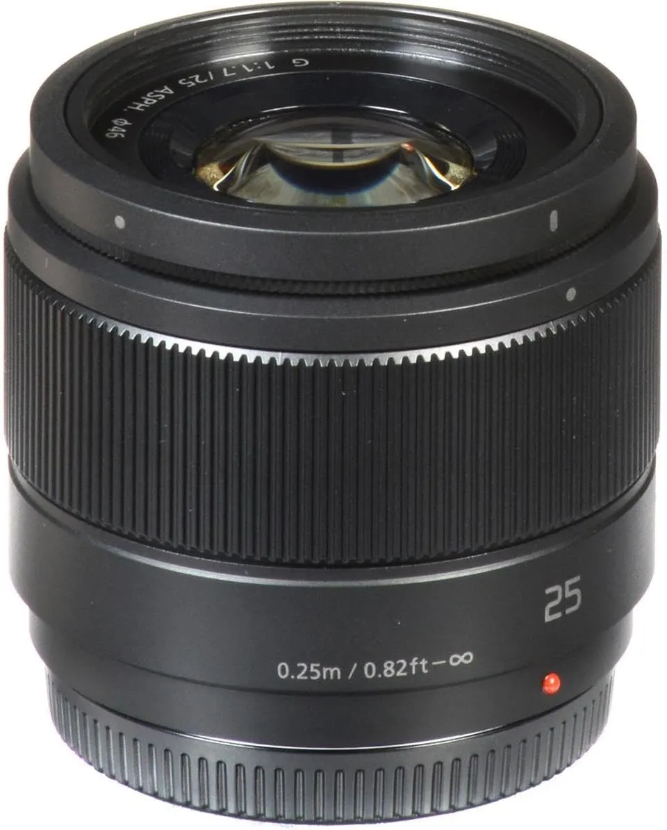 Panasonic LUMIX G Lens, 25mm, F1.7 ASPH, Mirrorless Micro Four Thirds, H-H025K (USA Black)
