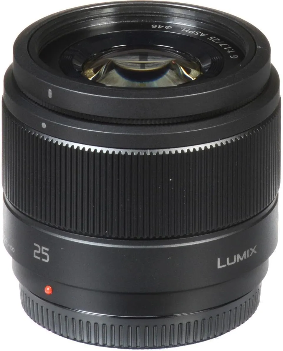 Panasonic LUMIX G Lens, 25mm, F1.7 ASPH, Mirrorless Micro Four Thirds, H-H025K (USA Black)