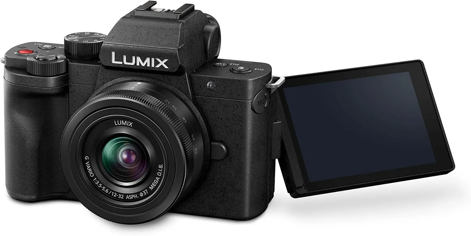 Panasonic LUMIX G100 4k Mirrorless Camera for Photo and Video, Built-in Microphone with Tracking, Micro Four Thirds Interchangeable Lens System, 12-32mm Lens, 5-Axis Hybrid I.S., DC-G100DKK (Black)