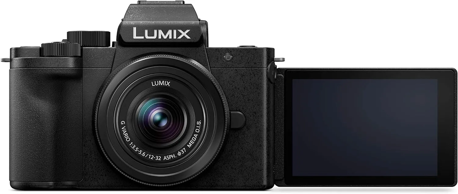 Panasonic LUMIX G100 4k Mirrorless Camera for Photo and Video, Built-in Microphone with Tracking, Micro Four Thirds Interchangeable Lens System, 12-32mm Lens, 5-Axis Hybrid I.S., DC-G100DKK (Black)