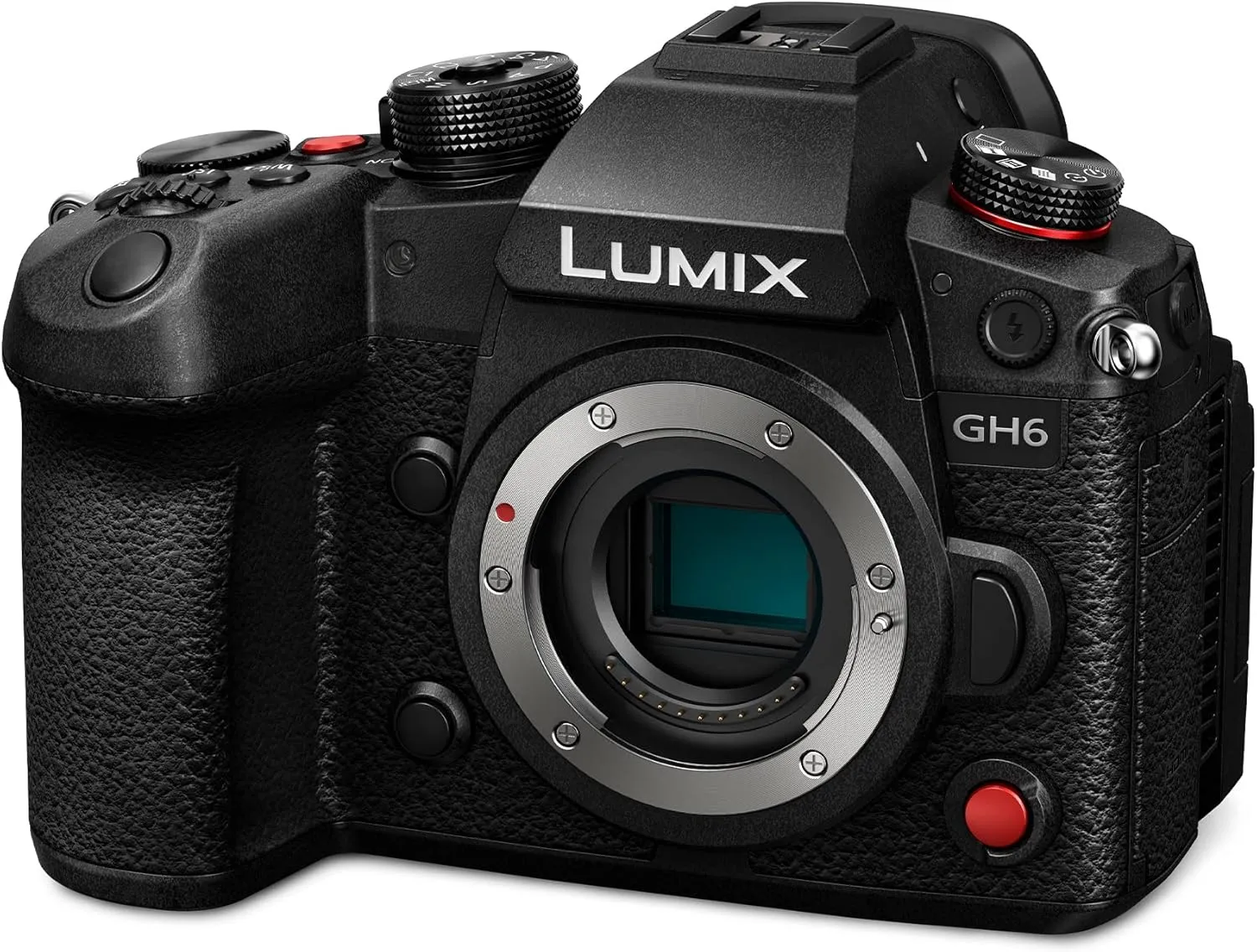 Panasonic LUMIX GH6, 25.2MP Mirrorless Micro Four Thirds Camera with Unlimited C4K/4K 4:2:2 10-bit Video Recording, 7.5-Stop 5-Axis Dual Image Stabilizer – DC-GH6BODY Black