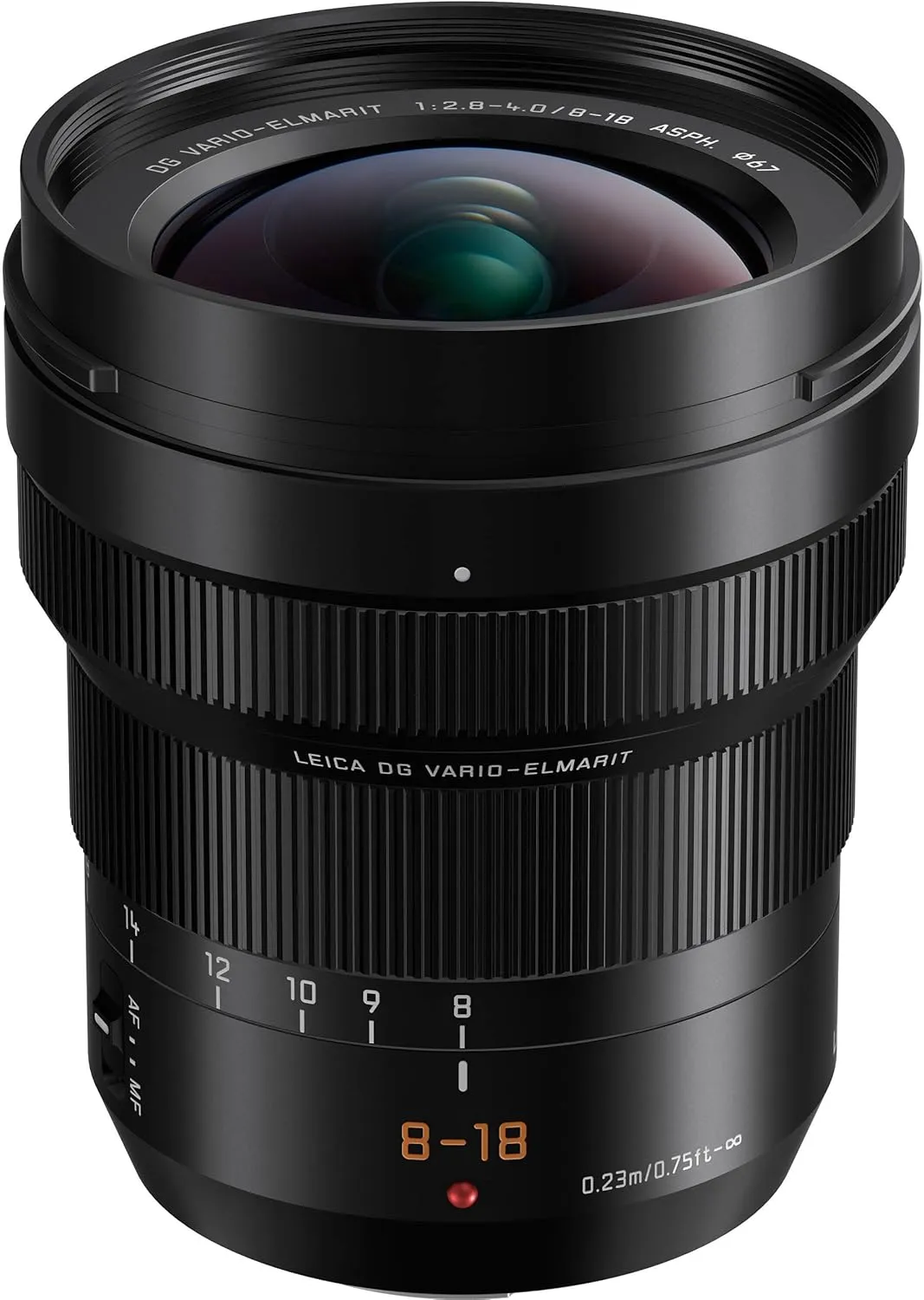 PANASONIC LUMIX Professional 8-18mm Camera Lens, G LEICA DG VARIO-ELMARIT, F2.8-4.0 ASPH, Mirrorless Micro Four Thirds, H-E08018 (Black) (Renewed)