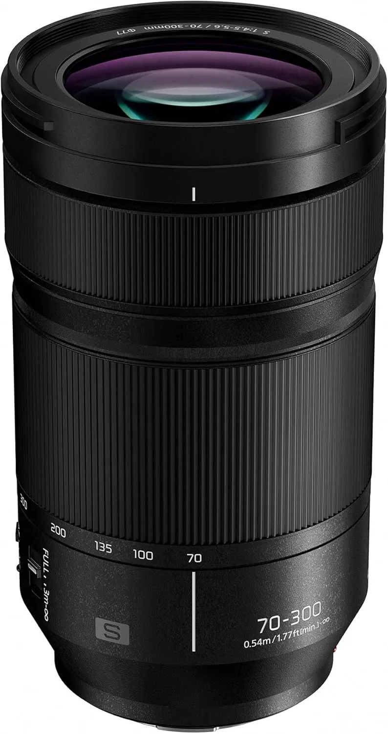 Panasonic LUMIX S Series Camera Lens, 70-300mm F4.5-5.6 Macro O.I.S. L Mount Interchangeable Lens for Mirrorless Full Frame Digital Cameras Black