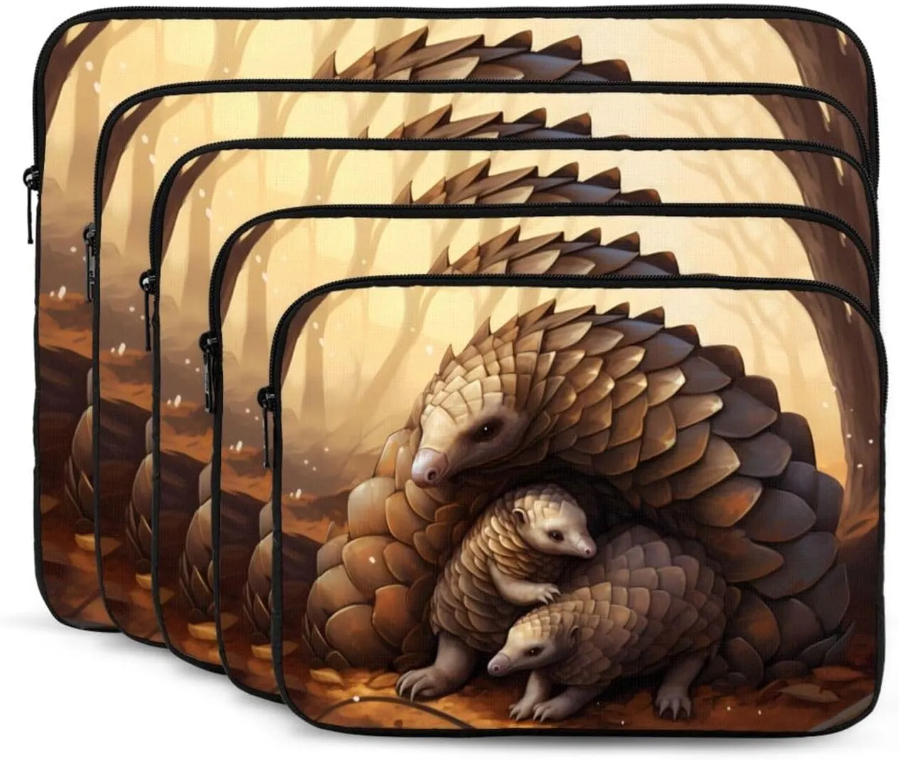Pangolin Parenting Print Pattern Shockproof Portable Laptop 15 inch Sleeve Bag for Men and Women - Ideal for Business Travel, School, and Daily Use