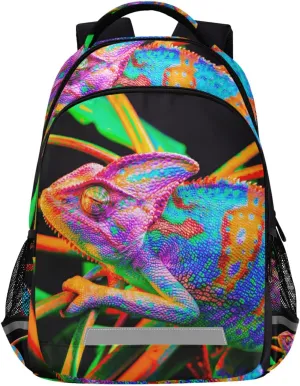 panksolu Colorful Lizard Backpacks Travel Laptop Backpack School Bookbag Daypack for Men Women Teens Kids One Size…