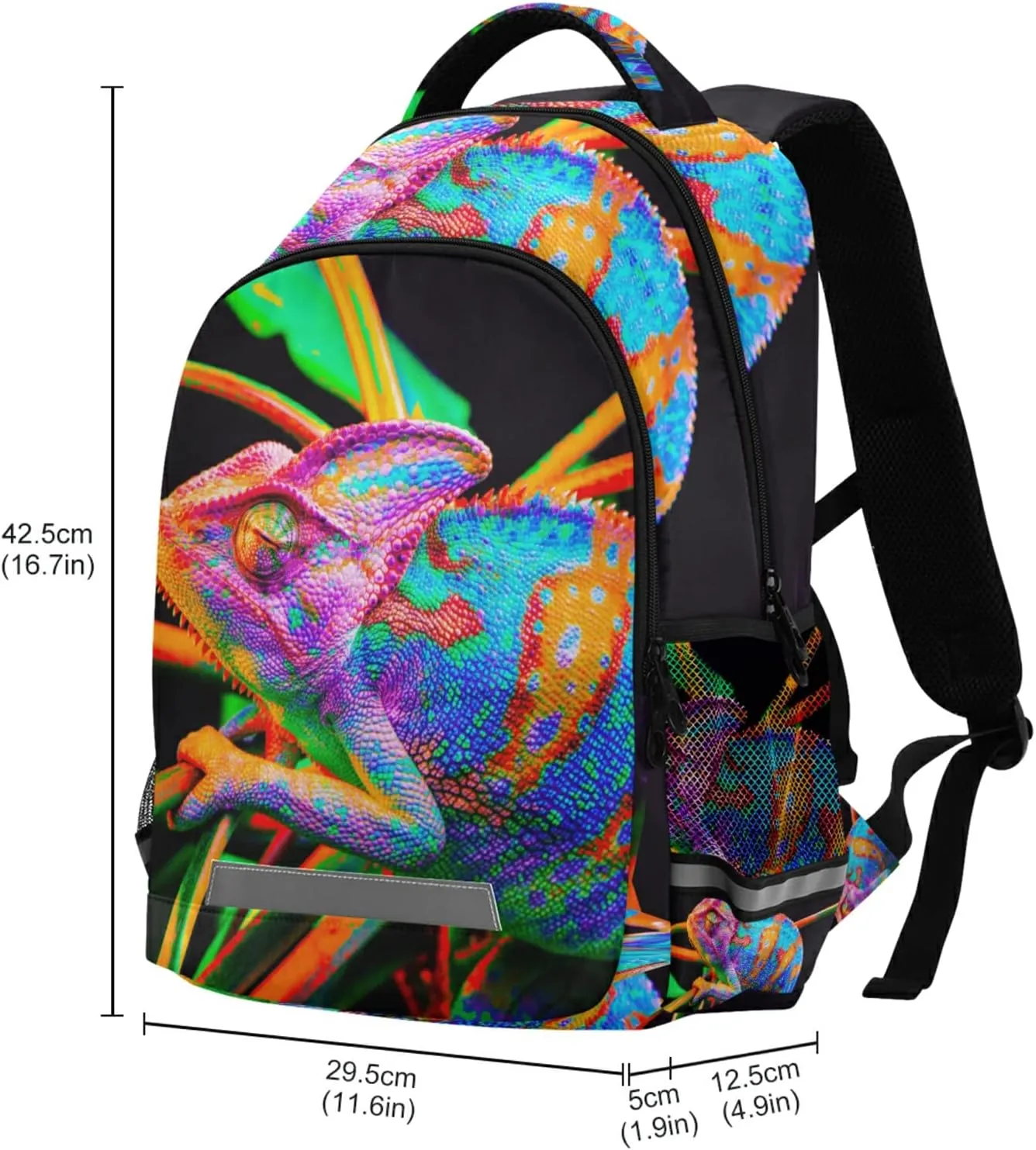 panksolu Colorful Lizard Backpacks Travel Laptop Backpack School Bookbag Daypack for Men Women Teens Kids One Size…