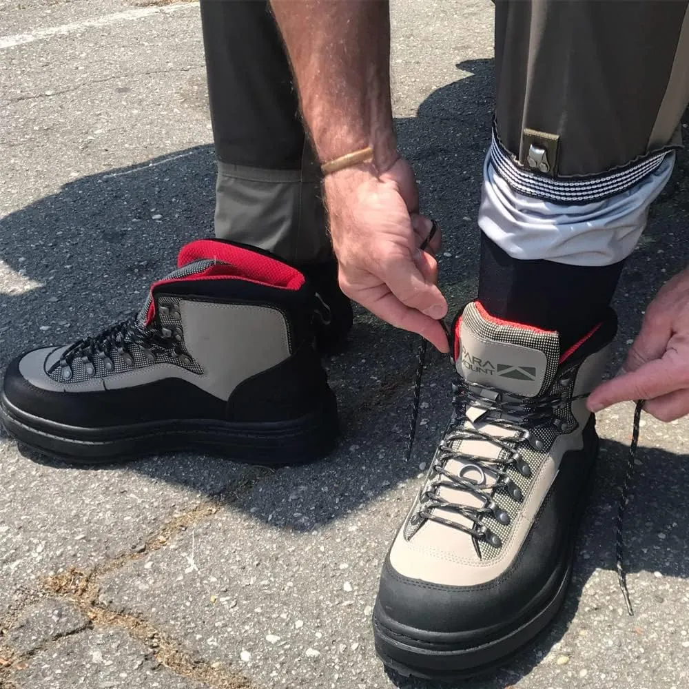 Paramount Outdoors Slate Cleated Wading Boot Rubber Bottom Wading Shoe With Metal Wading Studs