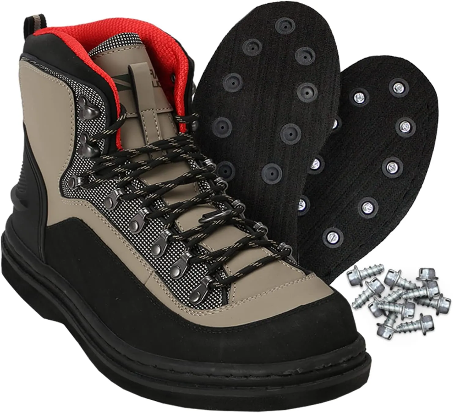 Paramount Outdoors Slate Cleated Wading Boot Rubber Bottom Wading Shoe With Metal Wading Studs