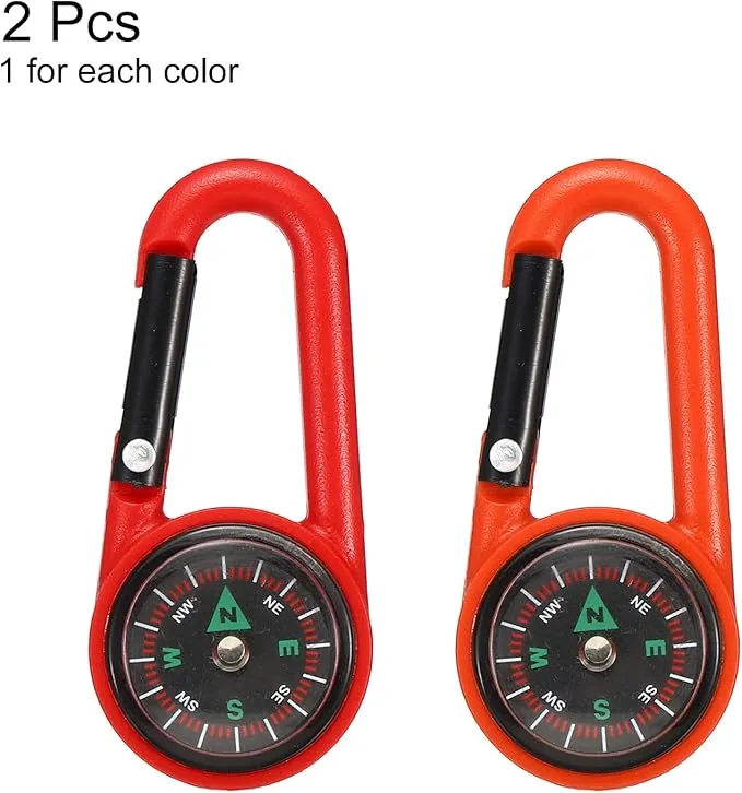 PATIKIL Keychain Compass, Pocket Camping Compass with Buckle for Outdoor Hunting Travelling